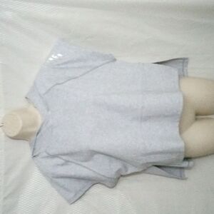 New Balance Hooded Jersey Crop Top, M, Heather Grey, Short sleeve, High …